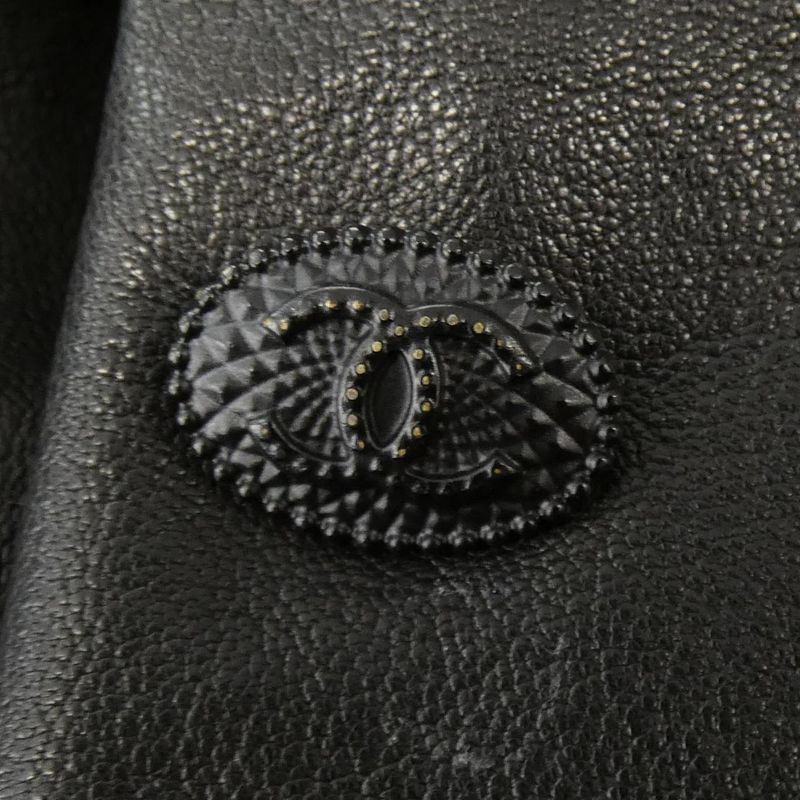 Chanel Leather Jacket Black 34