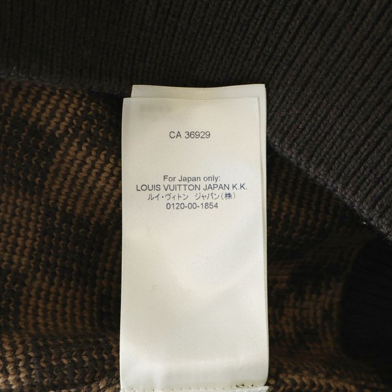 Louis Vuitton Damiecle Neck Knit Sweater Zll Brown