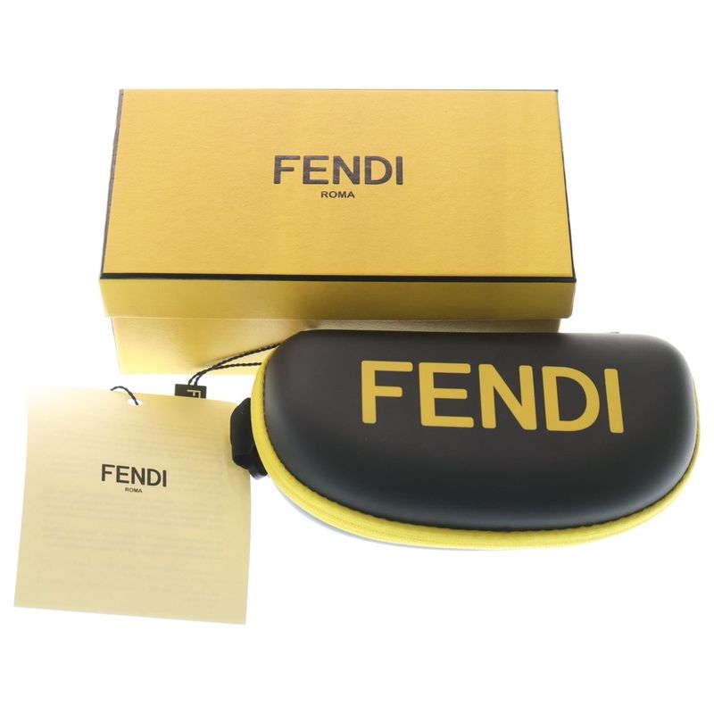 Fendi Arena Zucca Pattern Swim Cap Swimming Goggles Black Brown