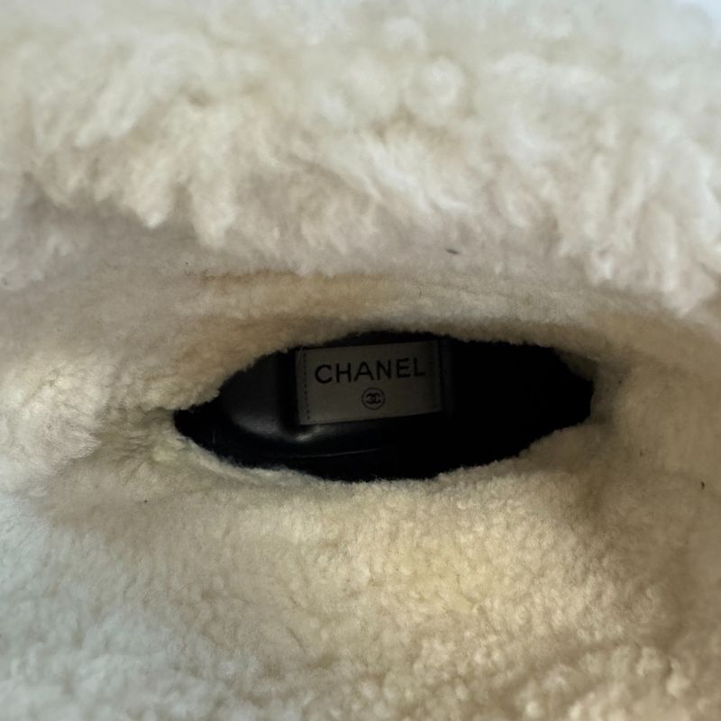 Chanel Short Boots White