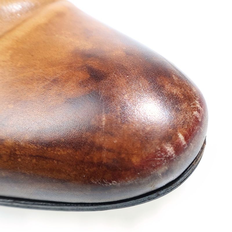 Louis Vuitton Plain Toe Lace Up Leather Dress Business Shoes Brown