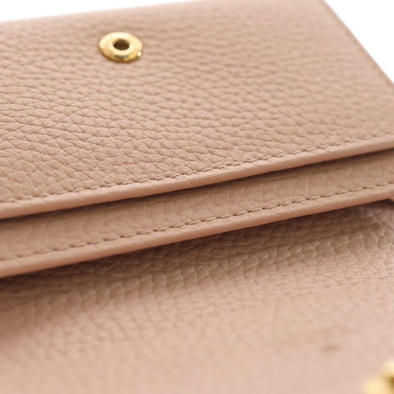 Gucci Horsebit Leather Compact Wallet Pink