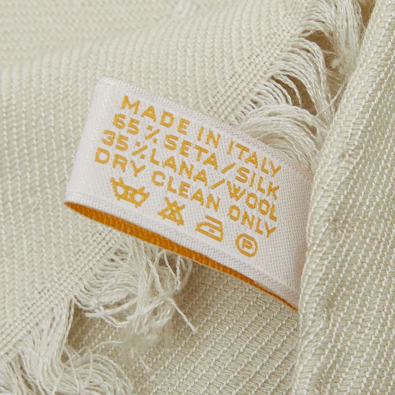 Bvlgari Logomania Grey Beige Silk Wool