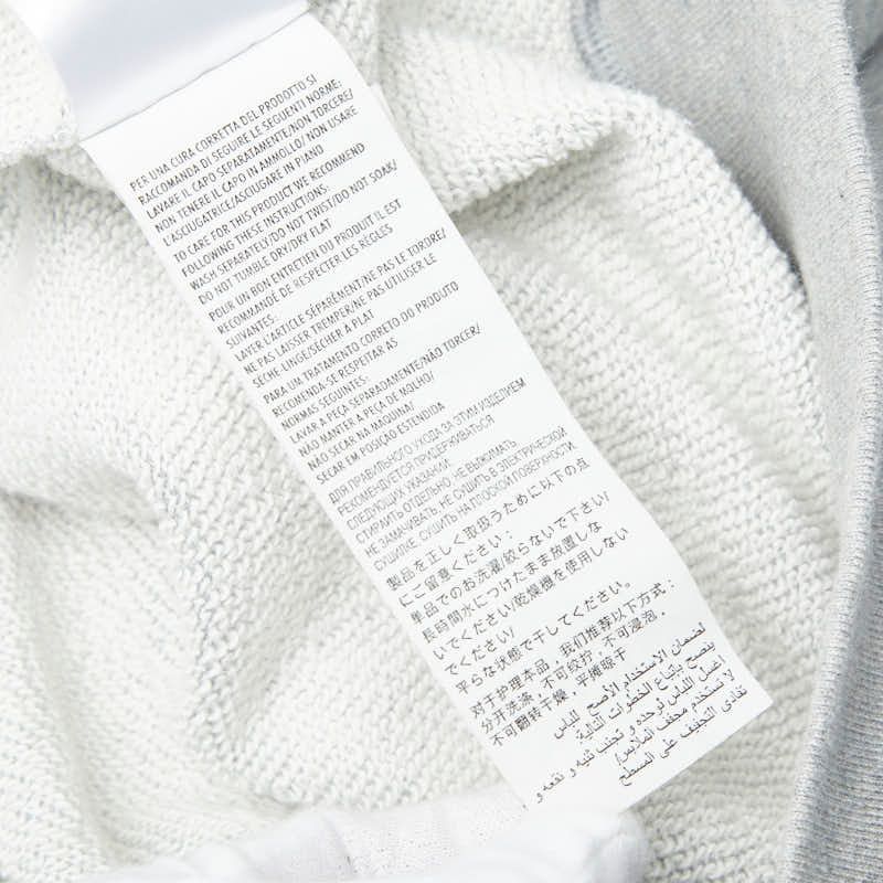 Gucci Logo Print Hoodie Pullover :s Gray Cotton