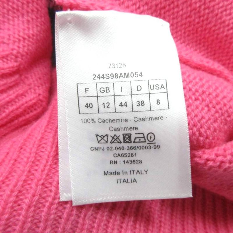 Dior Short Sleeve Sweater Cashmere Knit Logo