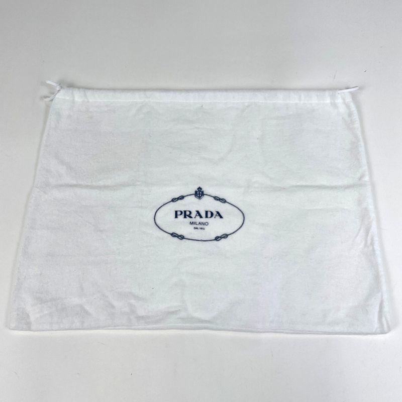 Prada Logo Shoulder Bag Leather White