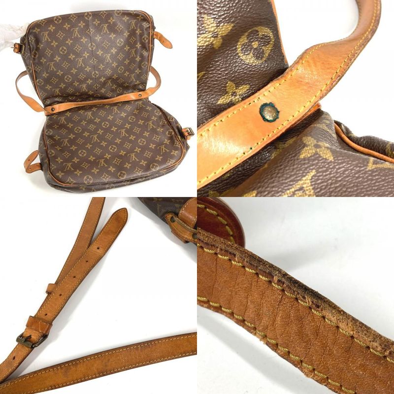 Louis Vuitton Shoulder Bag Saumur 35 Monogram Canvas Brown