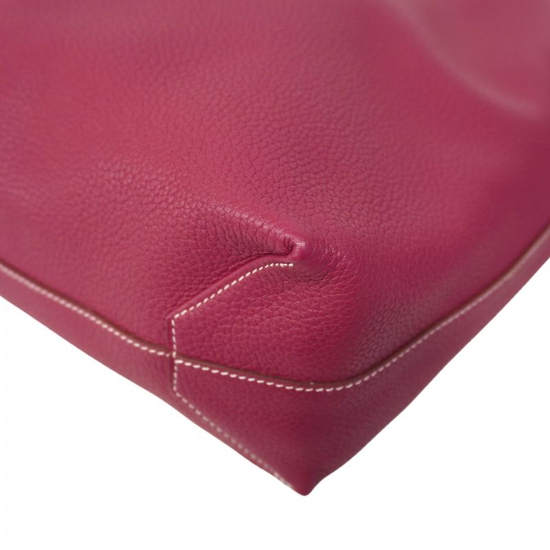 Hermes Tote Double Sens Taurillon Clemence Ruby Bougainvillea