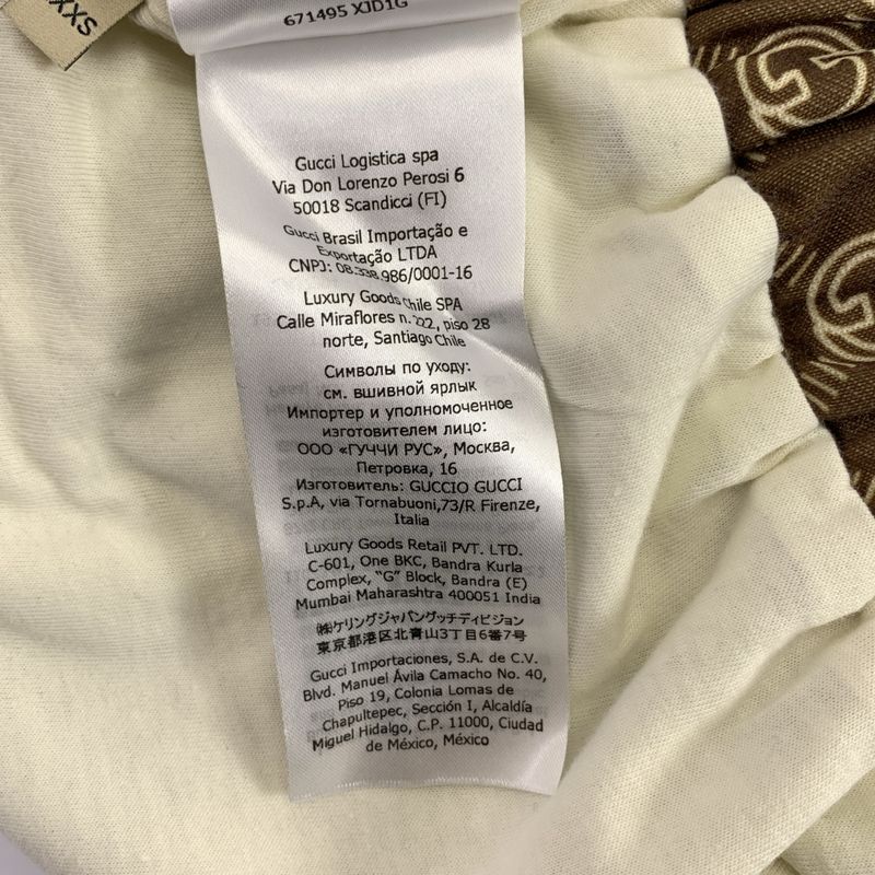 Gucci Interlocking All Over Pattern Sherry Line Cropped Track Jacket