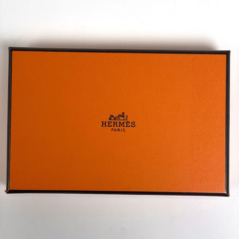 Hermes Calvi Card Holder Business Card Holder Card Case Veau Epsom Black