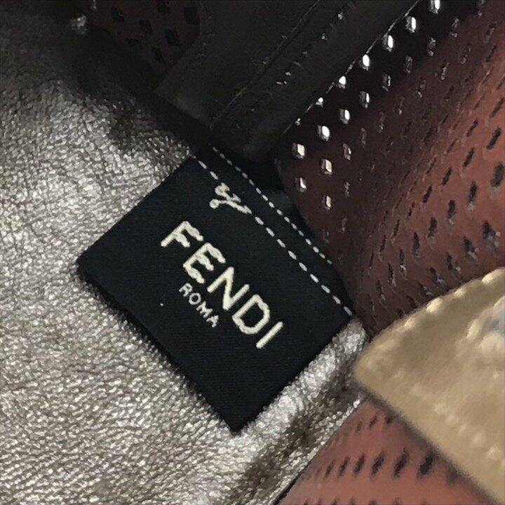 Fendi Peekaboo Defender Mesh Bag Cover Bag Brown