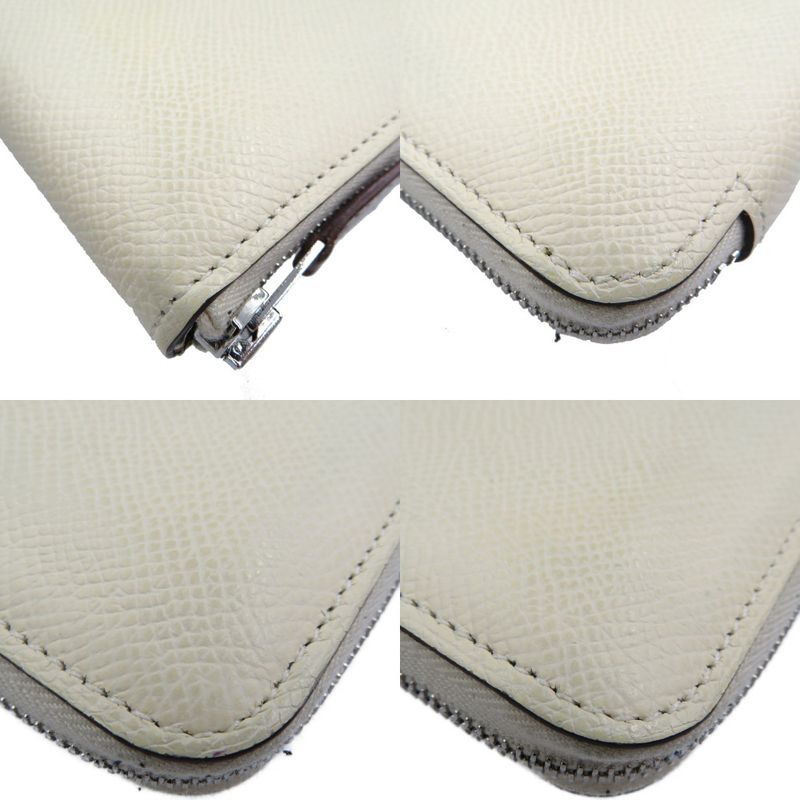 Hermes Azap Compact Silk in Veau Silver Cles Biscuit