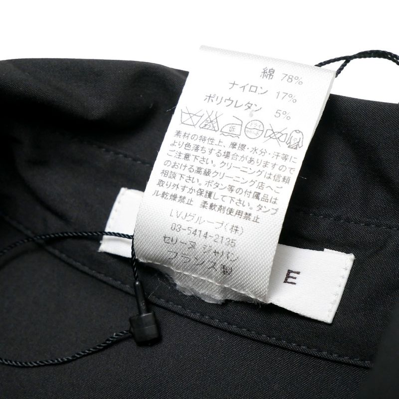 Celine Short Sleeve Shirt 34 Gold Logo Button Black