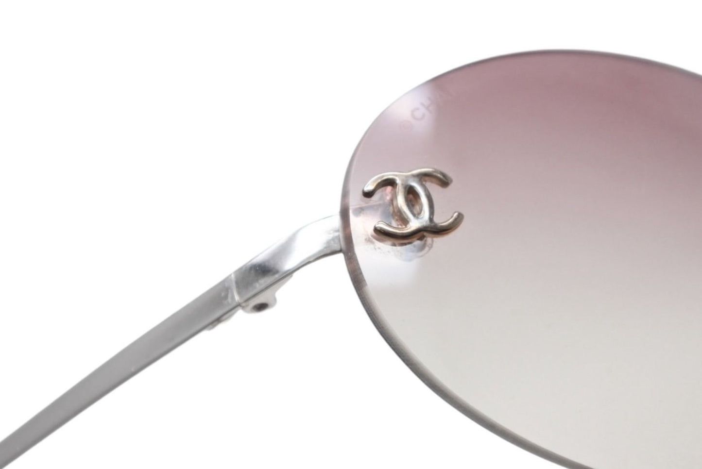 Chanel CC Logo Sunglasses Pink Acetate Eyewear — view 8