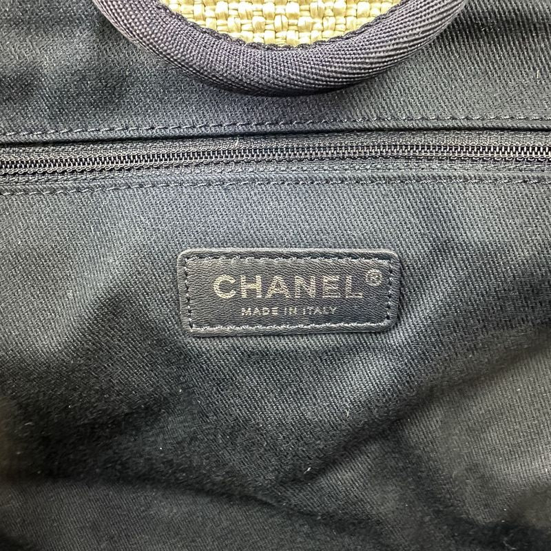 Chanel Deauville GM Chain Tote Navy White