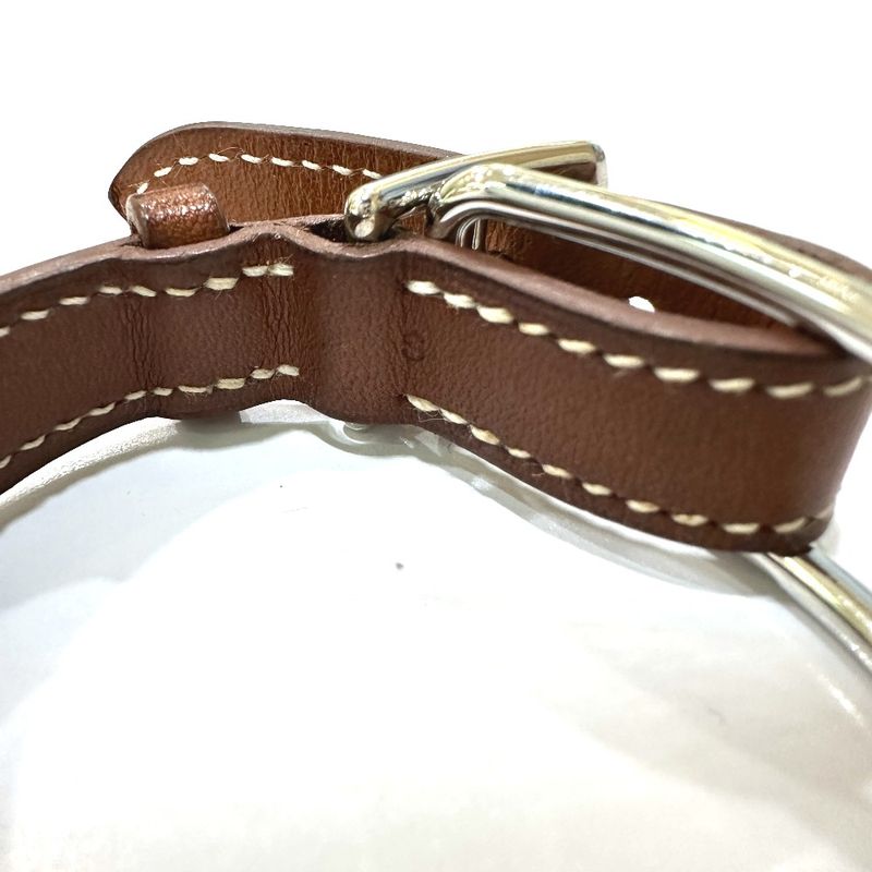 Hermes Bracelet Belt Cut Replacement Metal Brown