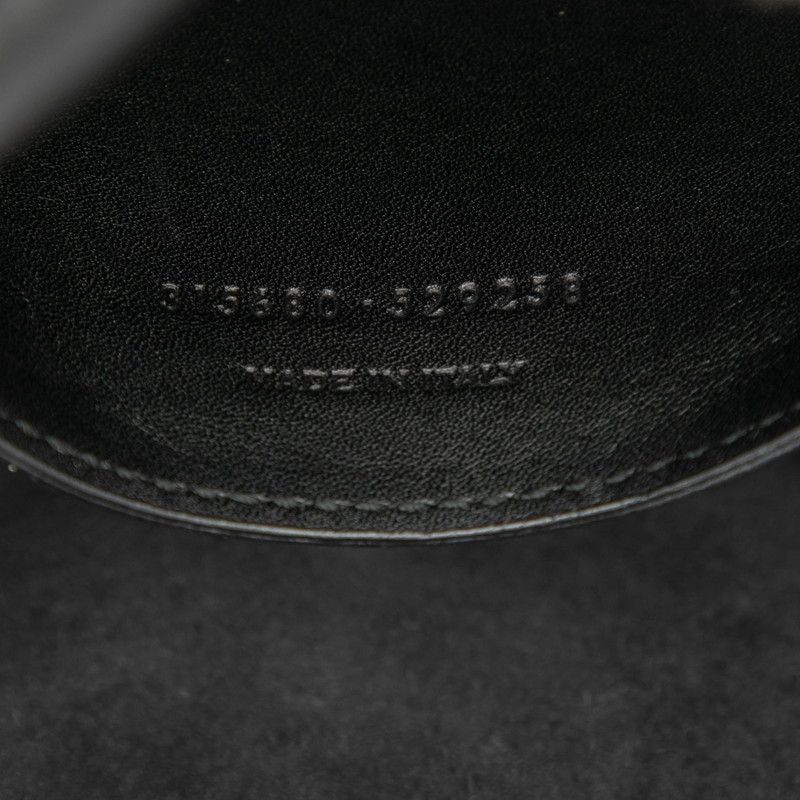 Saint Laurent Studded Chain Shoulder Bag Black Leather