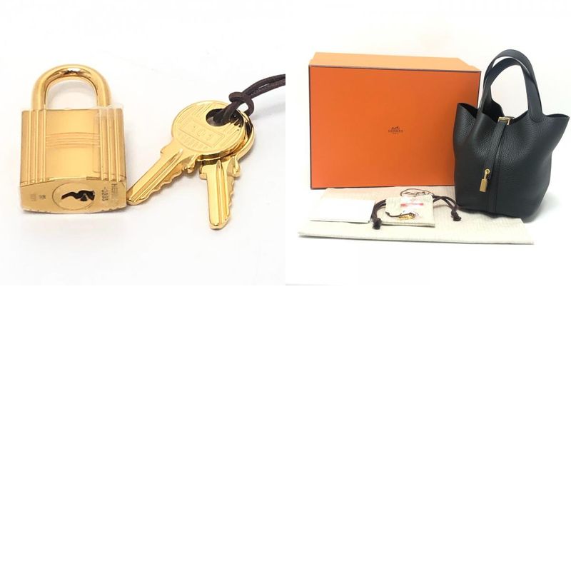 Hermes Handbag Picotin Lock PM Taurillon Morris Black