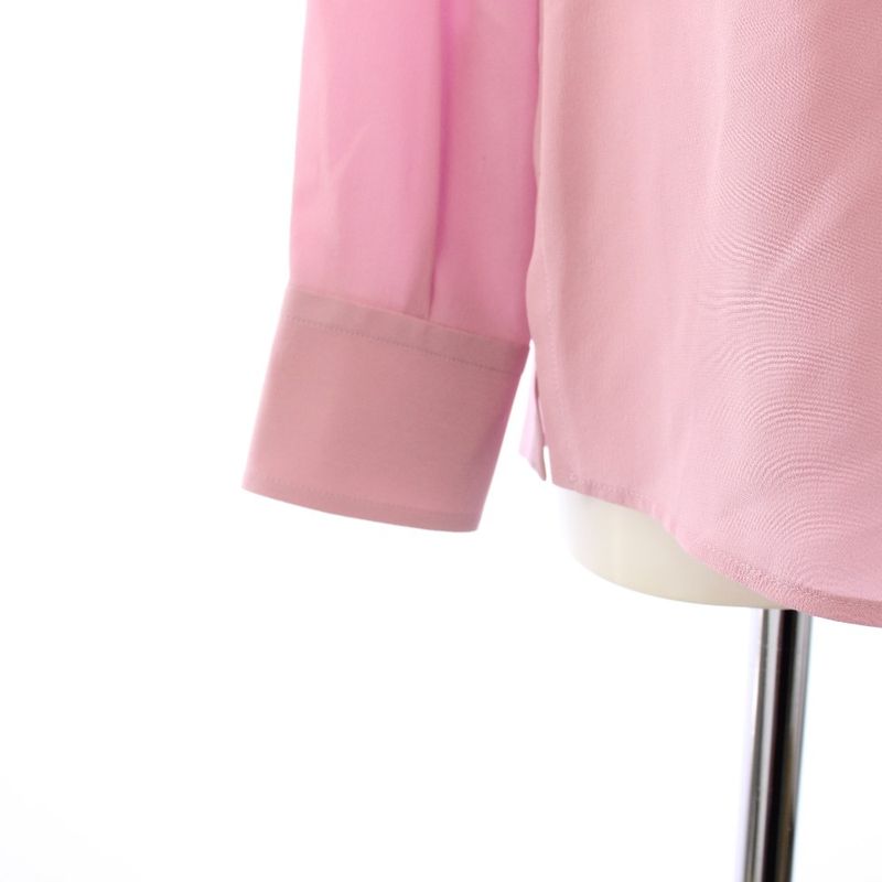 Gucci Cutter Shirt Blouse Long Sleeve Interlocking Embroidery 36 Pink