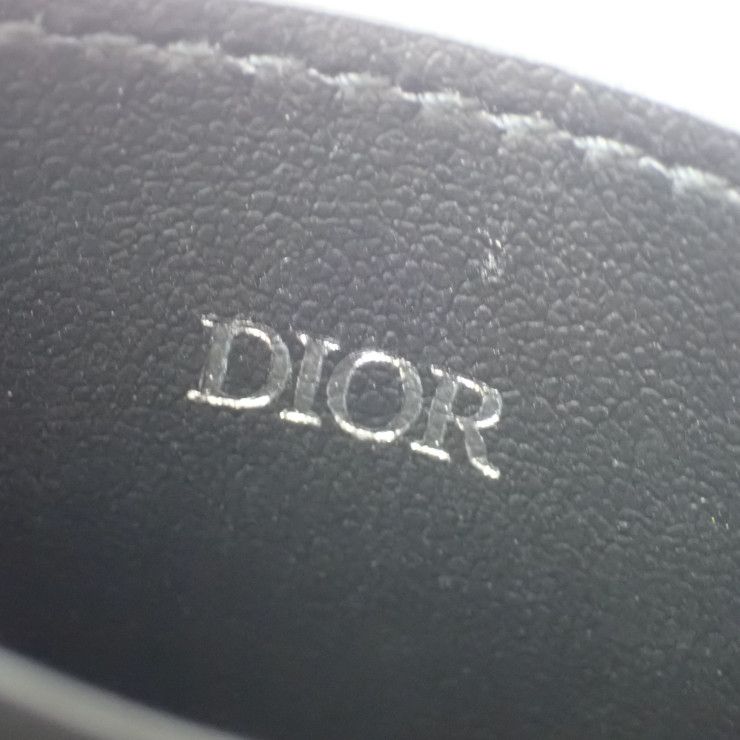 Dior Card Case Gravity Card Holder Black Calfskin