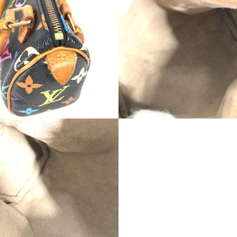 Louis Vuitton Handbag Mini Speedy Monogram Multicolor Canvas Noir Black