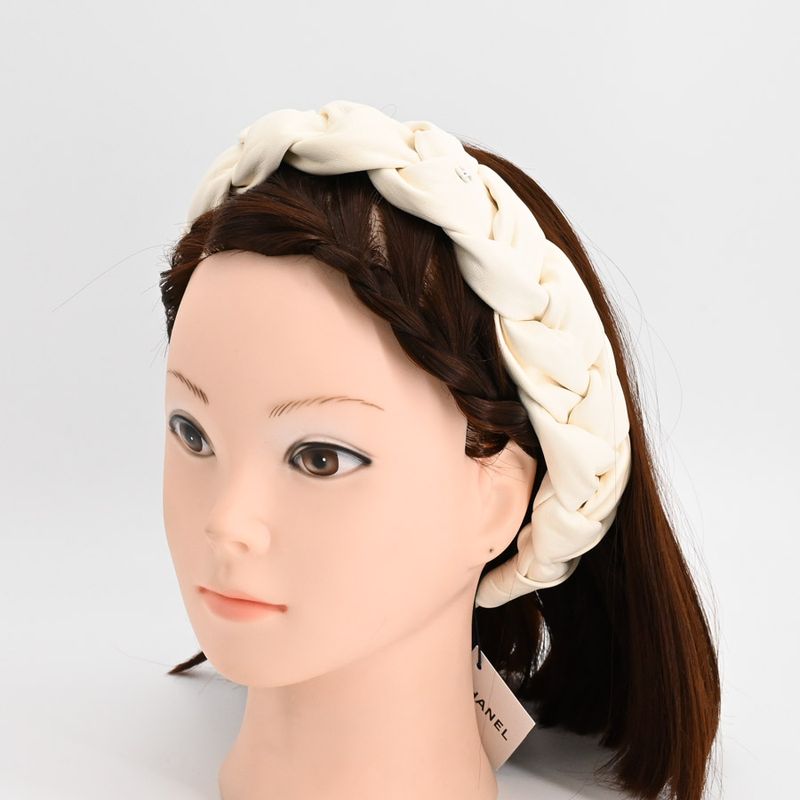 Chanel Headband Lambskin White