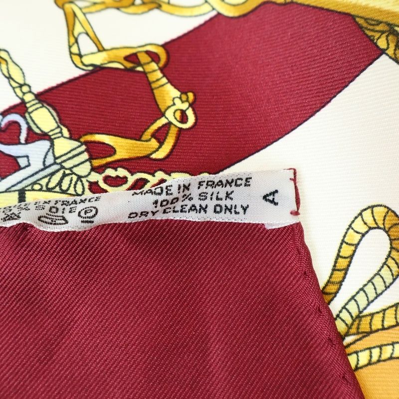 Hermes Carre 90 Time Spent Among Flowers Silk Scarf Wine Red Ivory