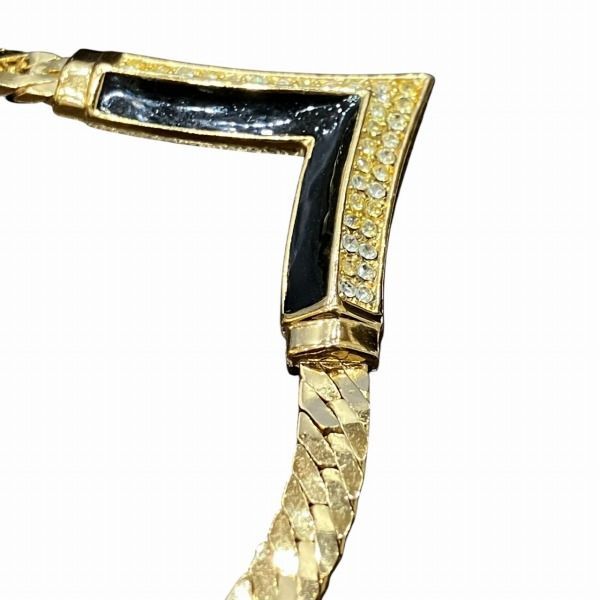 Dior Vintage V-shaped Rhinestone Necklace