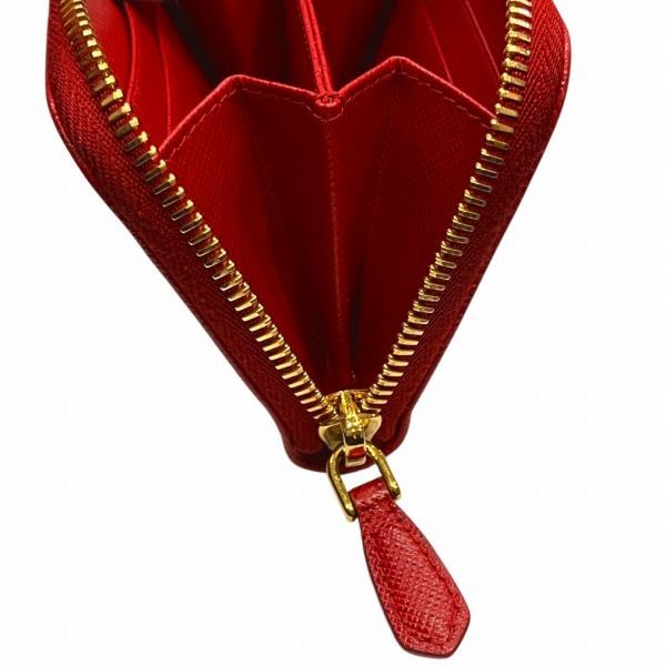 Prada 268 Compact Wallet Zip Around Coin Case