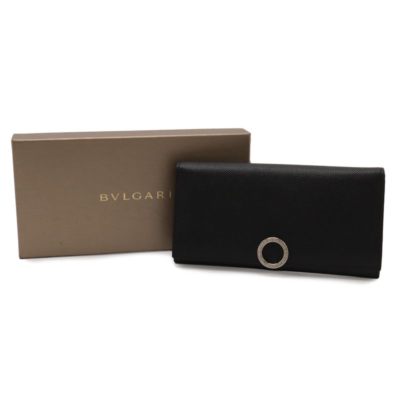 Bvlgari Logo Clip Bifold Wallet Grain