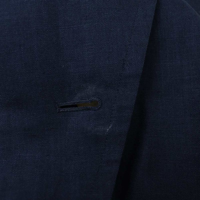 Saint Laurent Yves Vintage Set Skirt Hemp Linen M Navy