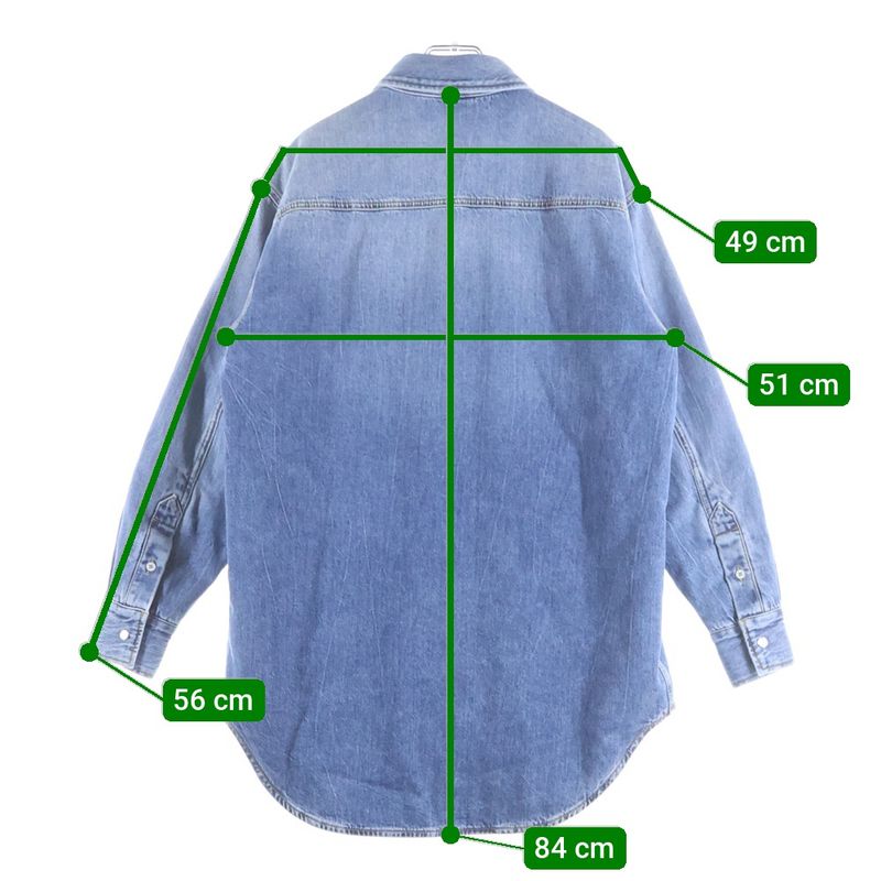 Gucci Washed Organic Denim Shirt Jacket Indigo