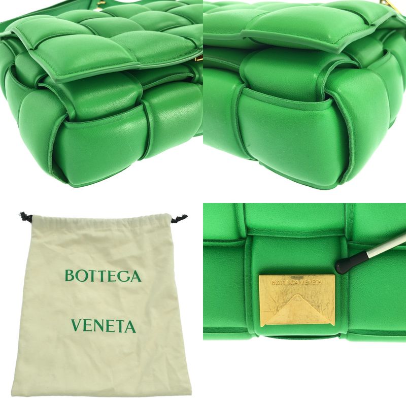 Bottega Veneta Padded Cassette Shoulder Bag Lambskin Green