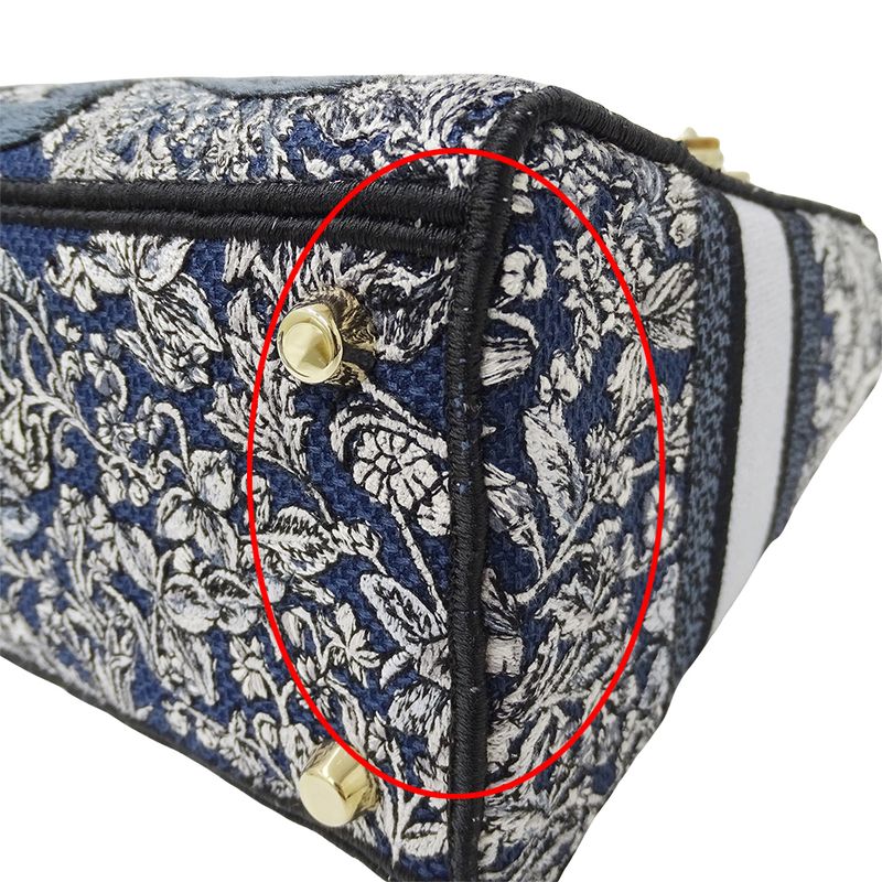 Dior 2-Way Shoulder Bag Lady Delight Jacquard Blue Navy