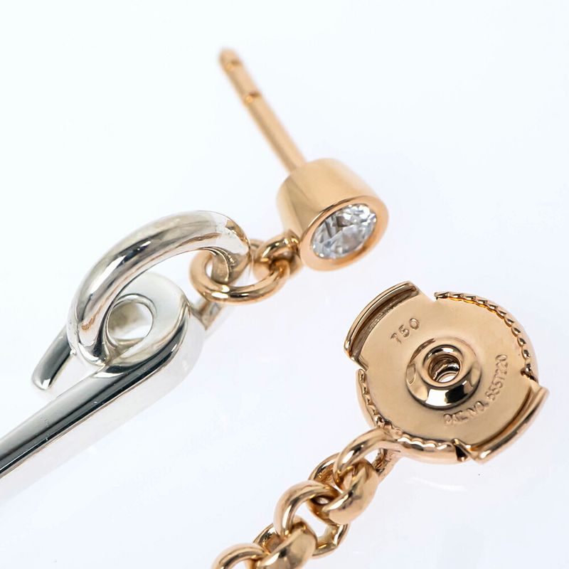 Hermes Single Earrings Mix-and-h Clou de Forge Diamond