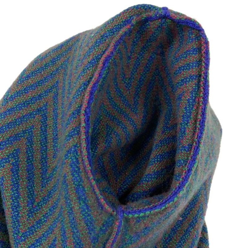 Chanel Dress 34 S Blue Red Green Cashmere CC Logo