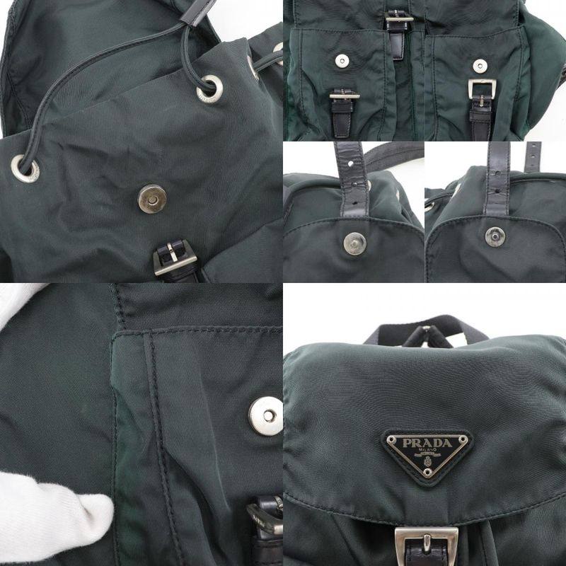 Prada Nylon Green Backpack