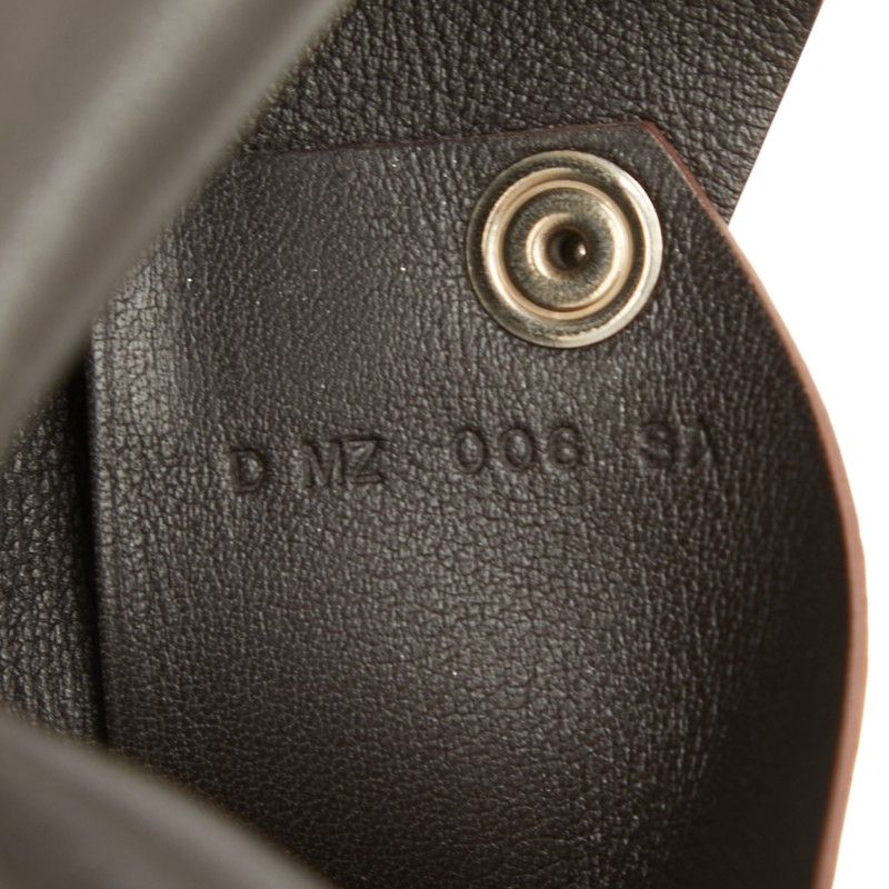 Hermes Calvi Card Case Business Holder Multi Brown Togo