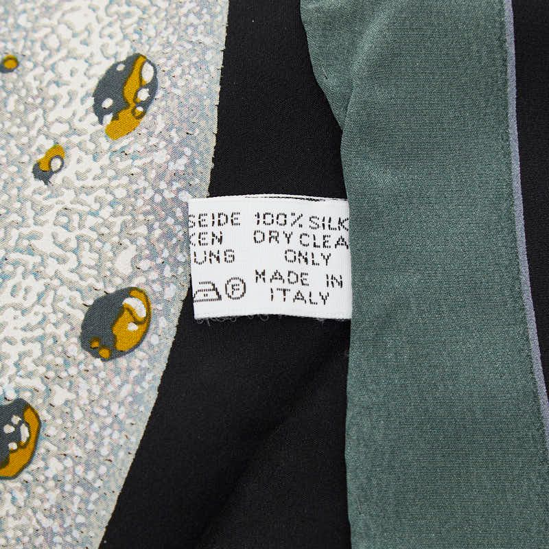 Cartier Must de Black Khaki Green Multicolor Silk