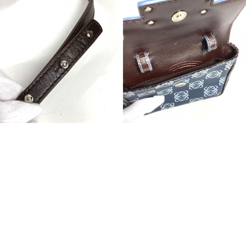 Loewe Belt Bag Anagram Logo Leather Blue