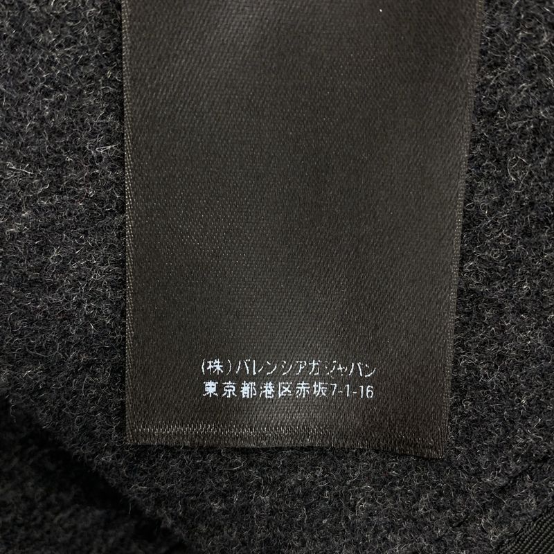 Balenciaga Checked Flannel Coat 34 Gray