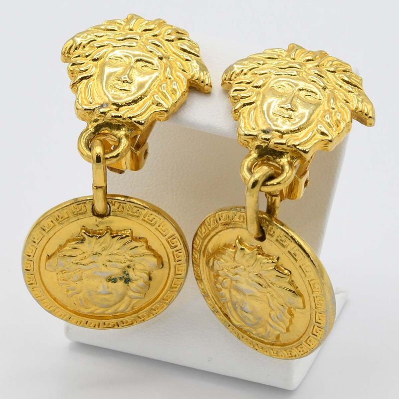 Versace Gianni Earrings Medusa Gold Plated