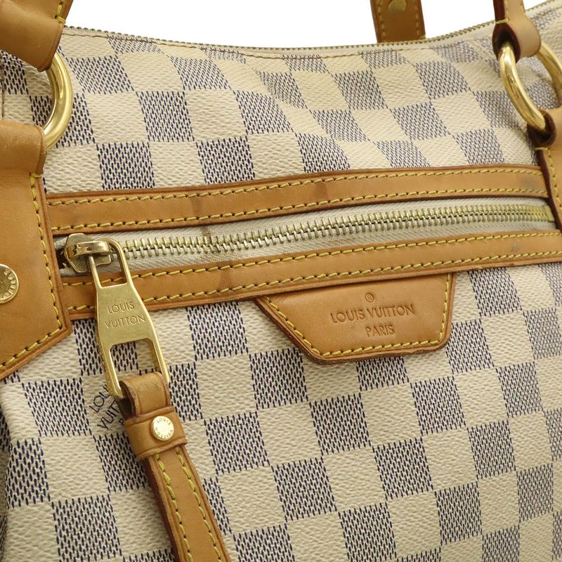 Louis Vuitton Damier Azur Ivora MM Tote 2-Way Shoulder Bag Gold