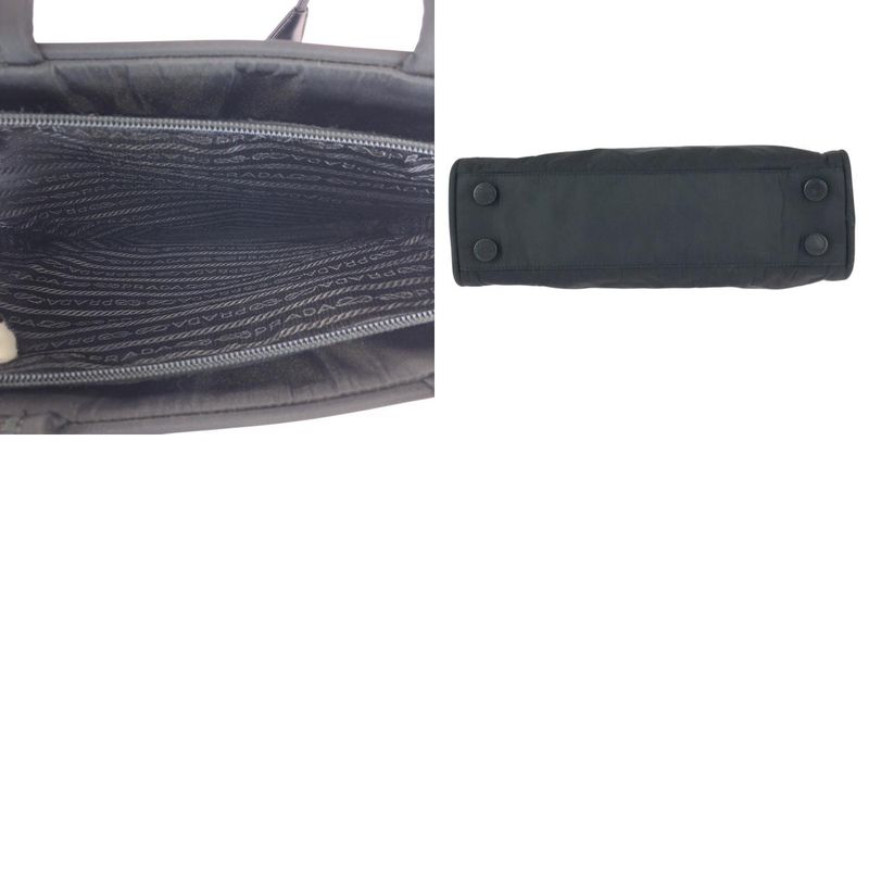 Prada Tessuto Black Silver Nylon Tote
