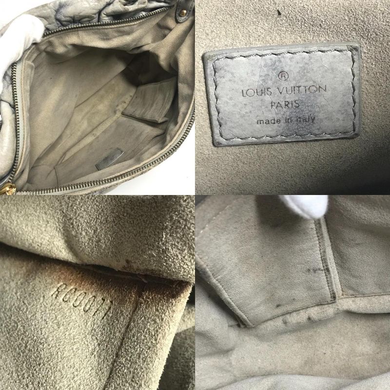 Louis Vuitton Shoulder Bag Nimbus PM Leather Ecru Gray