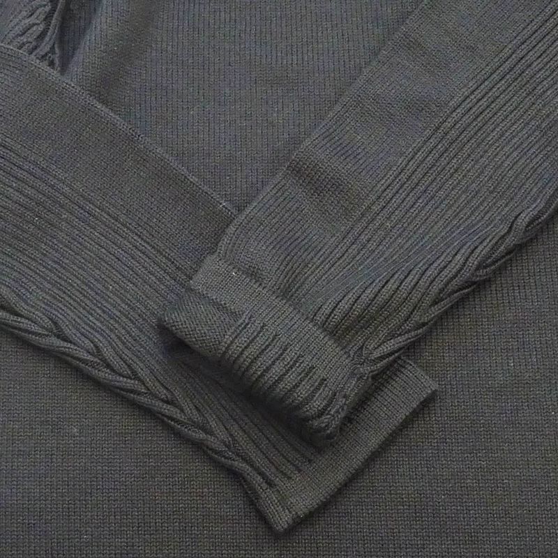 Prada Knit Sweater 50 Black BK 100% Virgin Wool