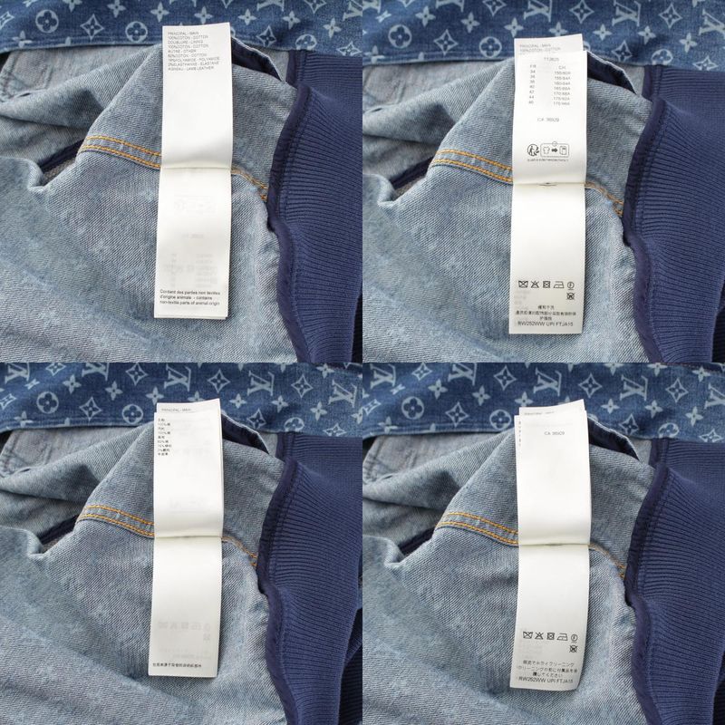 Louis Vuitton Cotton Monogram Denim Cropped Jacket Blue 34