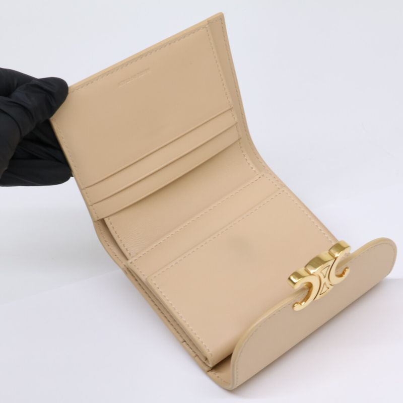 Celine Small Flap Wallet Triomphe Shiny Calfskin