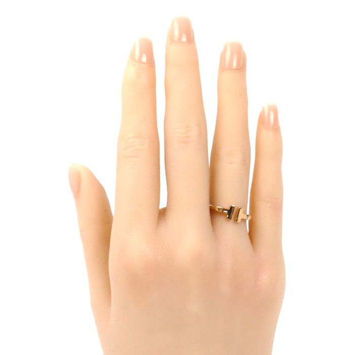 Tiffany & Co. 18K Pink Gold T Wire Ring