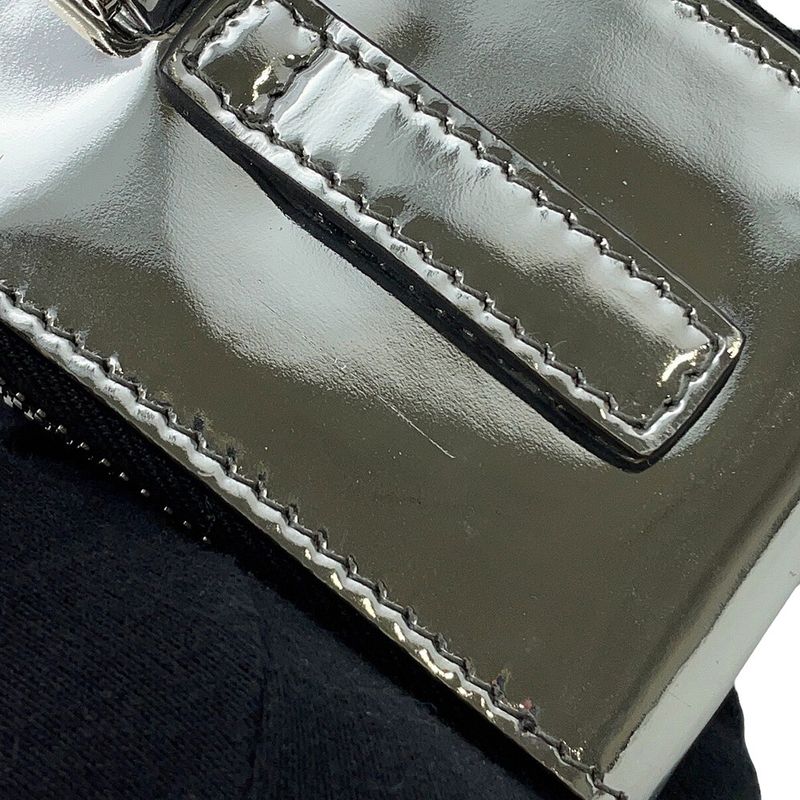 Prada Shoulder Bag Triangle Logo Brick Leather